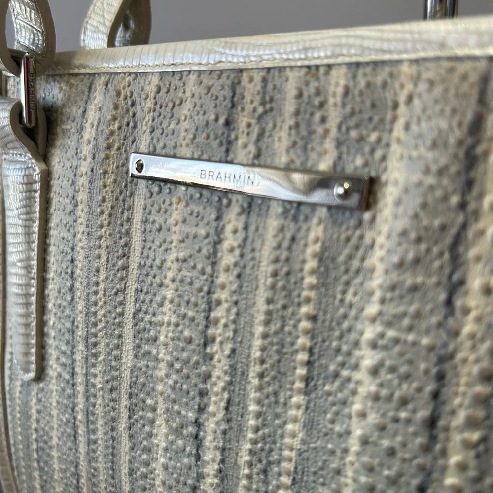 Brahmin Medium Asher Tote Zip Top Tote Sea Glass Edgewater